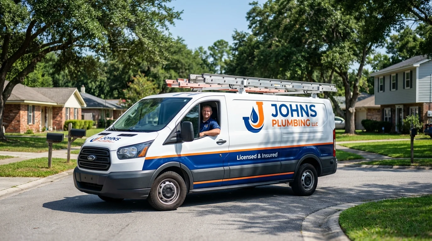Johns Plumbing LLC service van in Glen Allen, VA