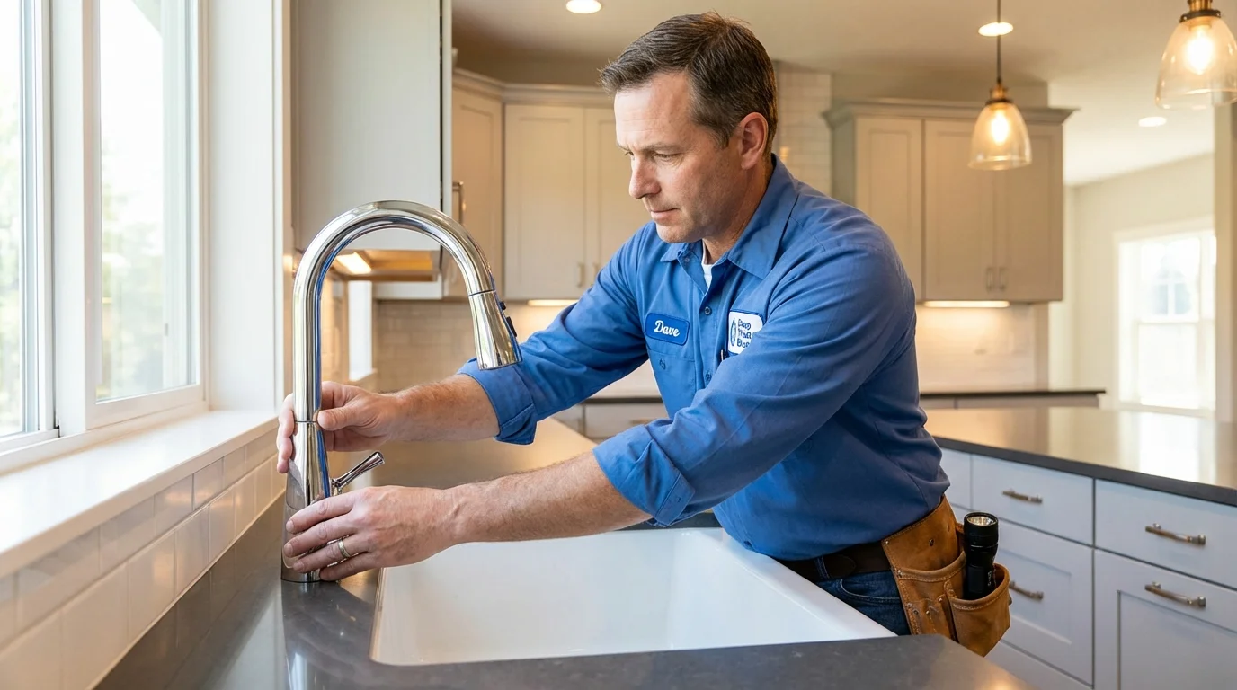 Kitchen faucet installation by Johns Plumbing LLC in Glen Allen
